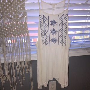 Full Tilt high-neck boho tank top